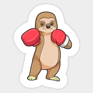 Sloth as Boxer with Boxing gloves Sticker